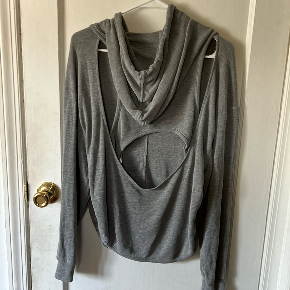 Free People Movement. Cut out back hoodie